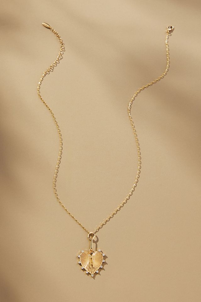 Monogram Heart Pendant Necklace #2