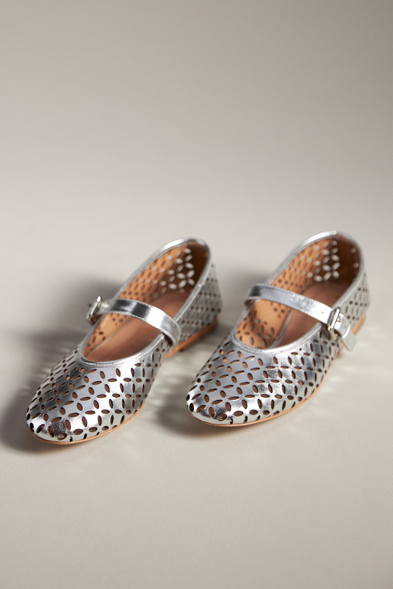 By Anthropologie Floral Cutout Flats