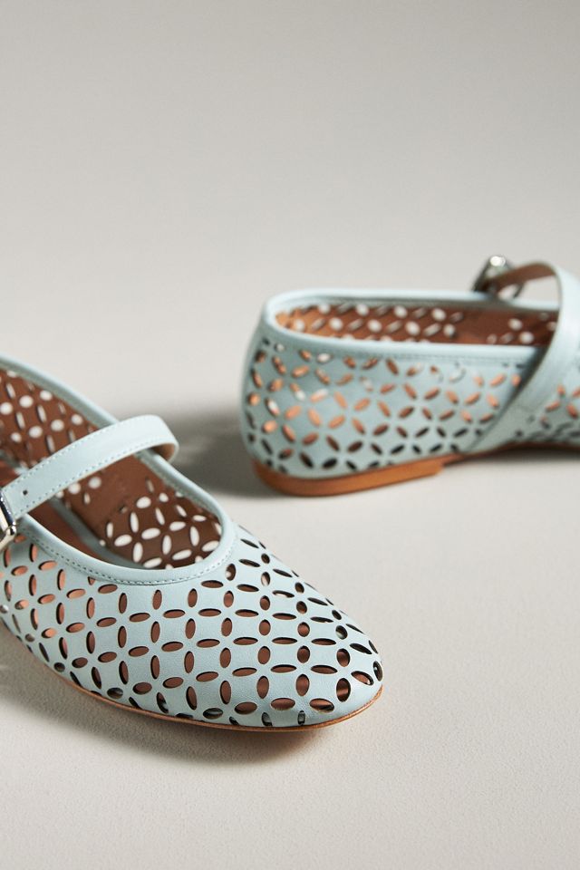 By Anthropologie Floral Cutout Flats #2