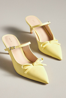 Maeve Bow Kitten-heel Mules