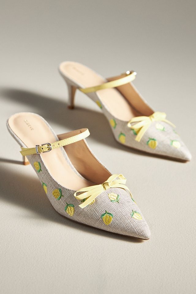 Maeve Bow Kitten-Heel Mules #1