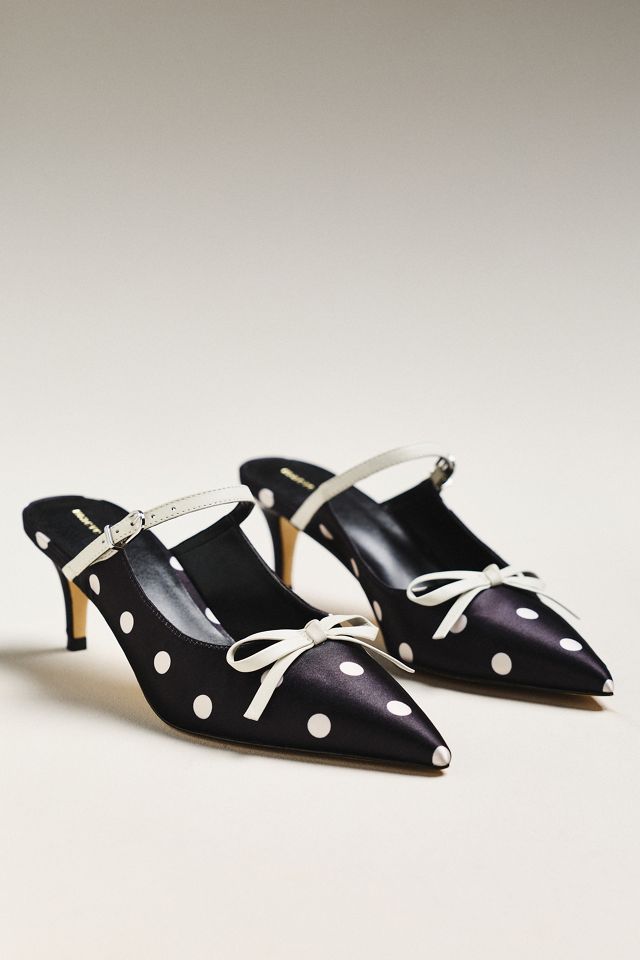 Maeve Bow Kitten-Heel Mules #1