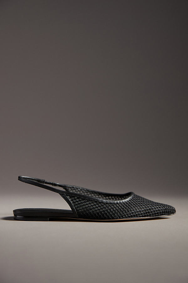 By Anthropologie Mesh Slingback Flats In Black