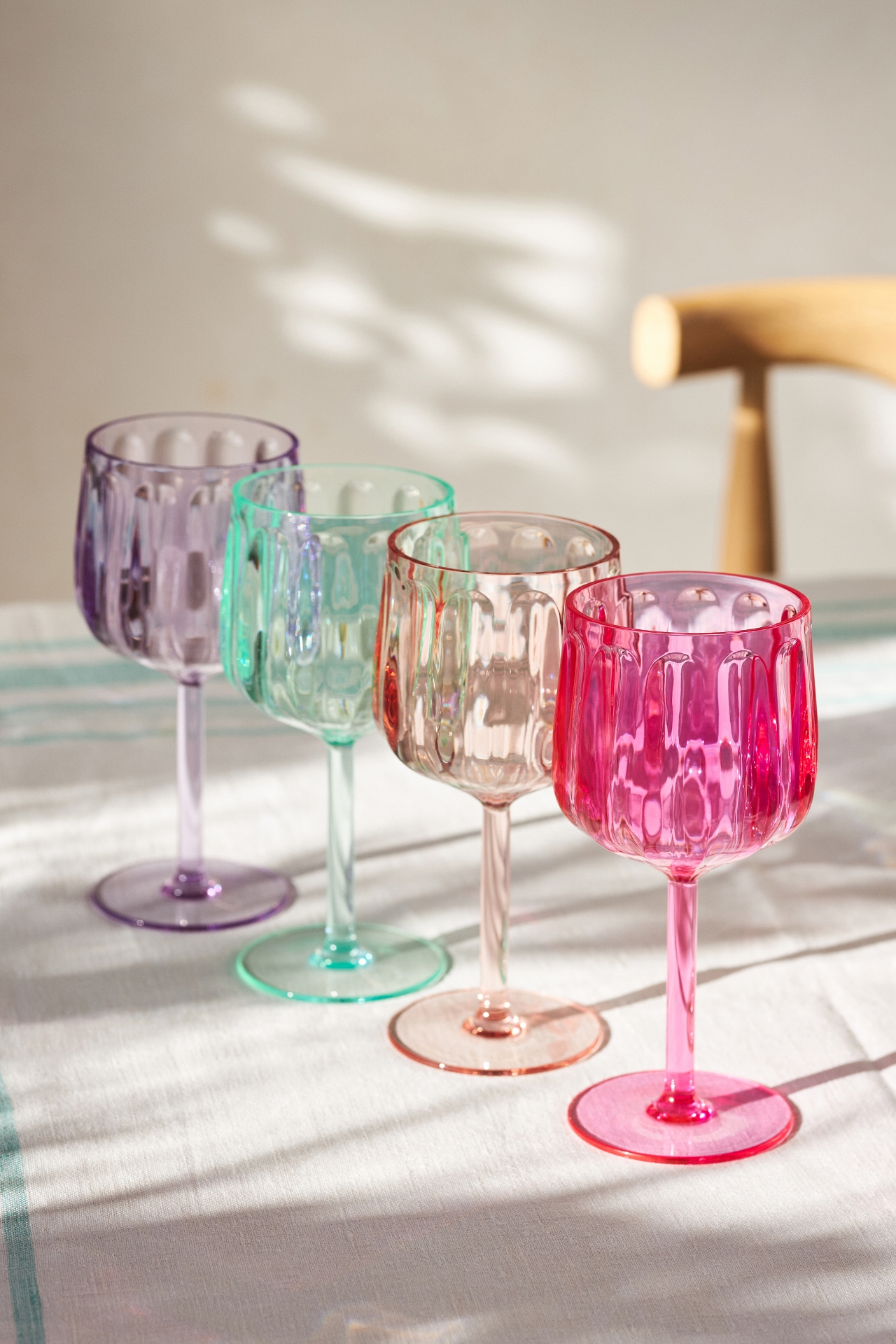 Lucia Acrylic Wine Glasses, Set of 4