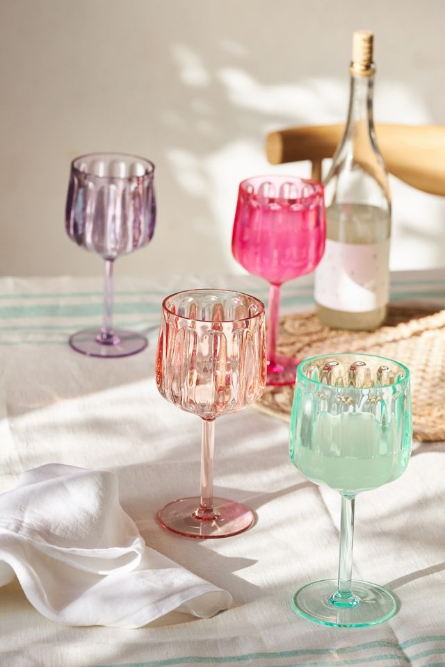 Lucia Acrylic Wine Glasses, Set of 4