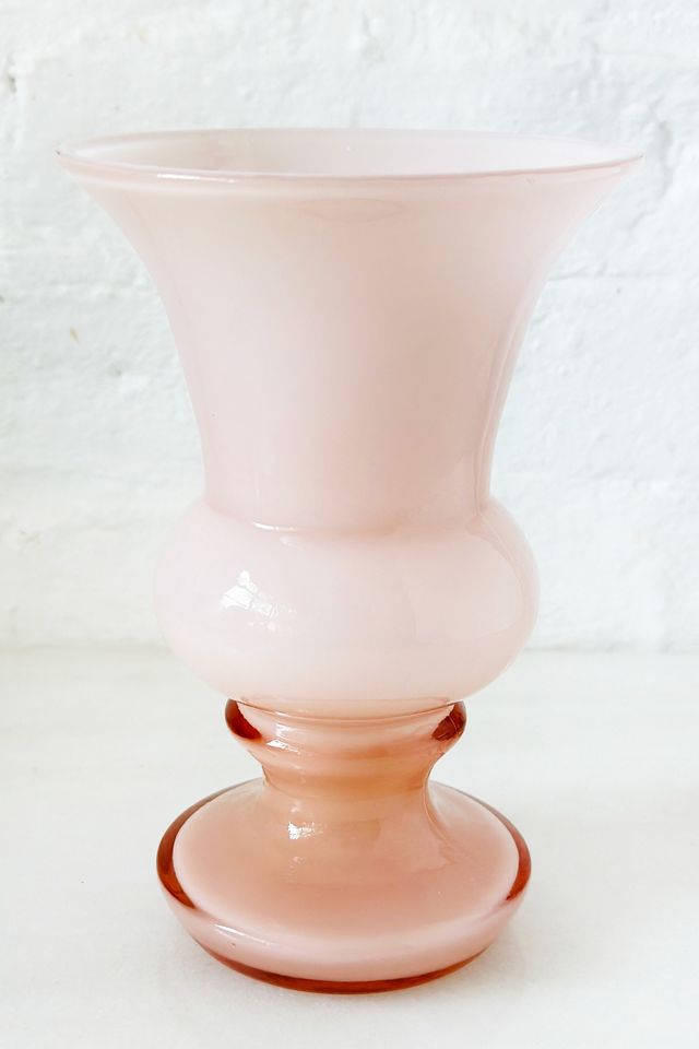 Old Flame Candle Co. Vintage 1950s Pink Cased Glass Vase #1