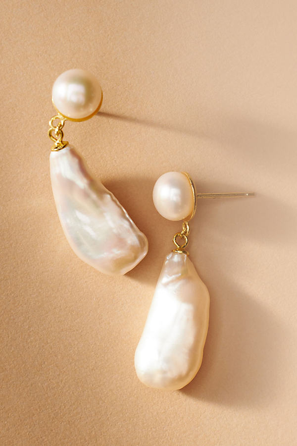 Shop Shashi Romy Pearl Earrings In White