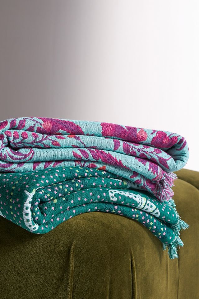 Rayna Printed Fringe Throw Blanket #1