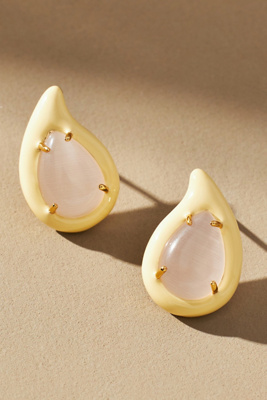Native Style Handcrafted Beaded Artisan Gold Teardrop Post Earrings – BEADS CORNER