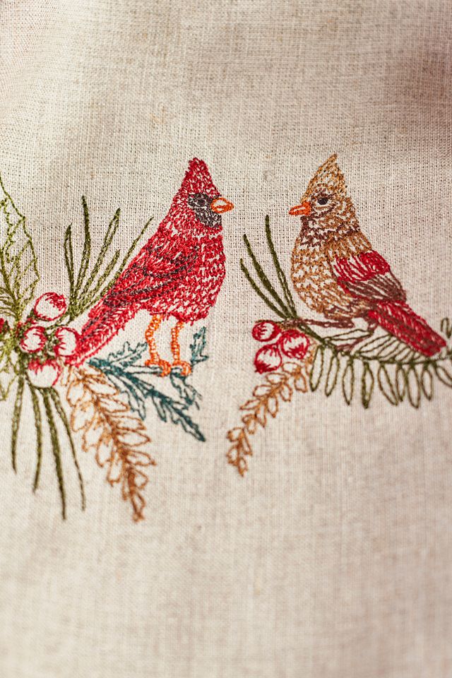 Coral & Tusk Cardinals Dish Towel #1