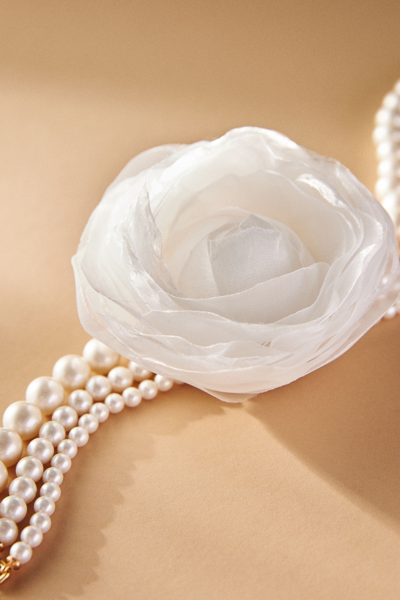 Pearl Rosette Choker