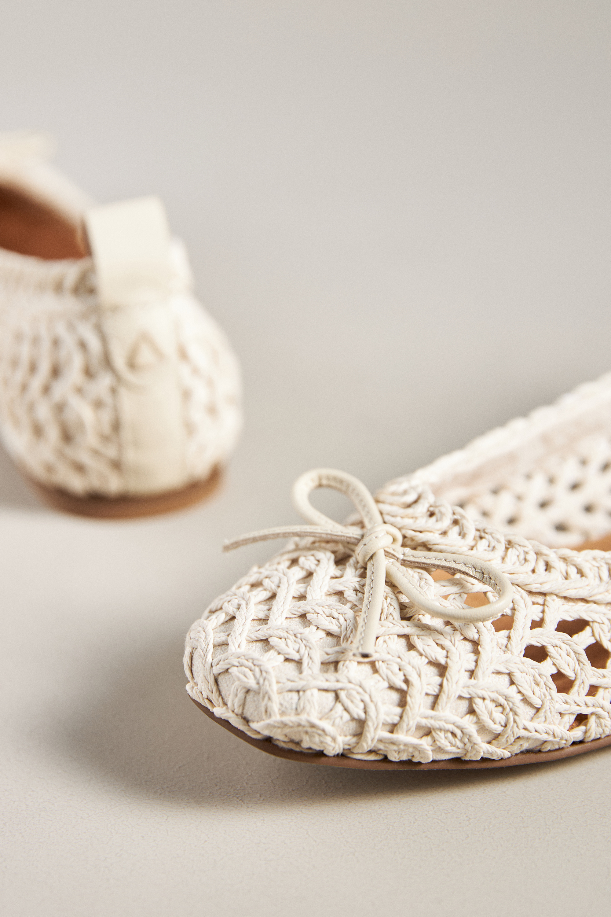 Frankie Crochet Ballet Flats — Image 3