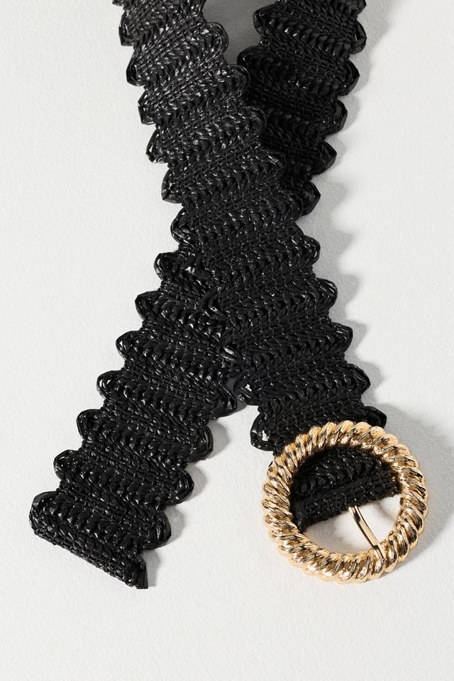 Stretch Shimmer Raffia Belt #1