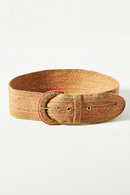 Jute Wide Waist Belt | Anthropologie display picture 2
