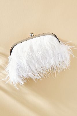 Rae Of Light Flirty Feather Bag In White