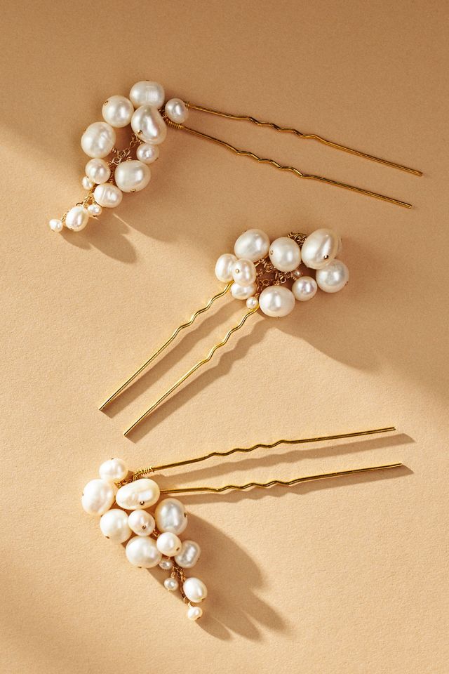  Beavorty 4pcs hair clip pearl hair pin women hair