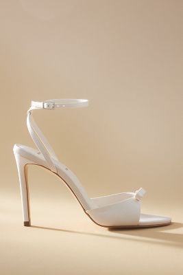 Shop Black Suede Studio Albie Bow Heels In White