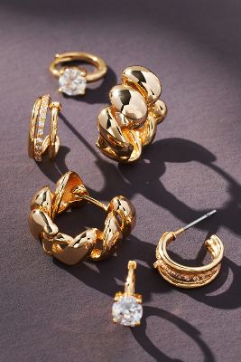Double Heart Pendants Dangle Earrings Yellow Gold Color Metal Drop Earrings  for Women Star Curved Heart Earrings aretes de mujer