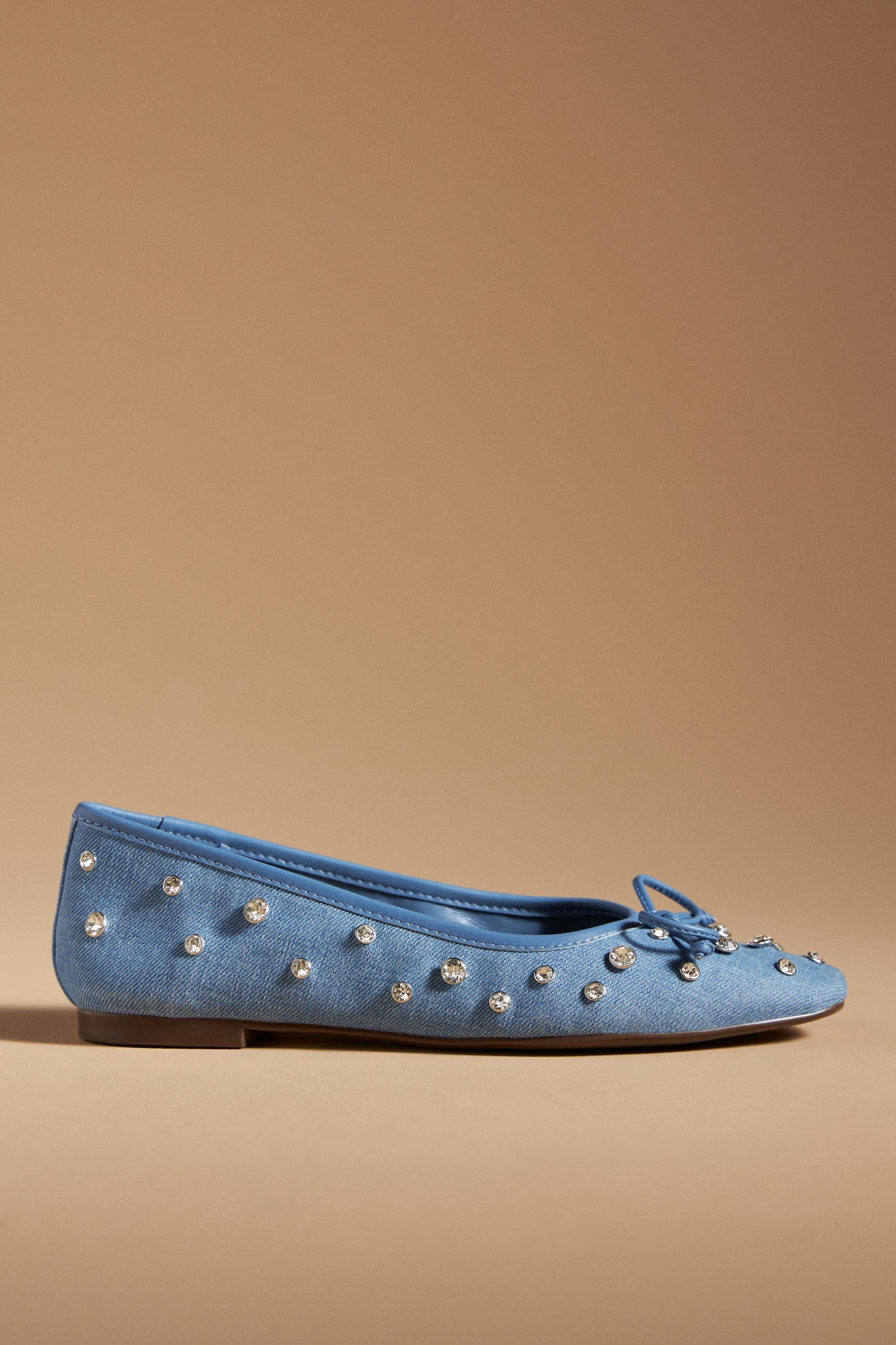 Schutz Arissa Denim Crystal Flats