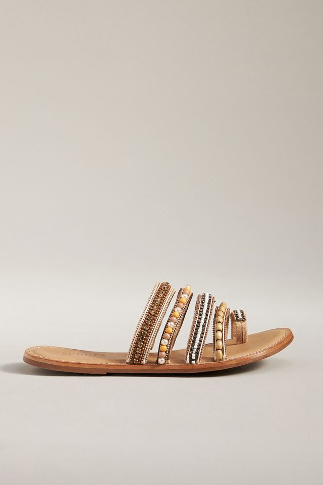 Schutz Jodie Beaded Toe-Loop Sandals | Anthropologie