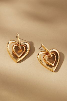 BaubleBar Chrissy Heart Drop Earrings | Anthropologie