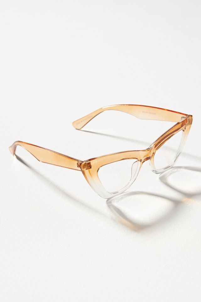 Colorblock Cat-Eye Readers #1
