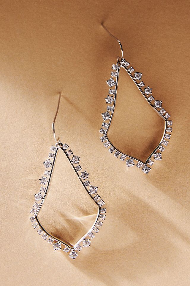 Kendra Scott 14k White Gold Sophia Drop Earrings With Pave Diamonds — Otra Vez  Couture Consignment