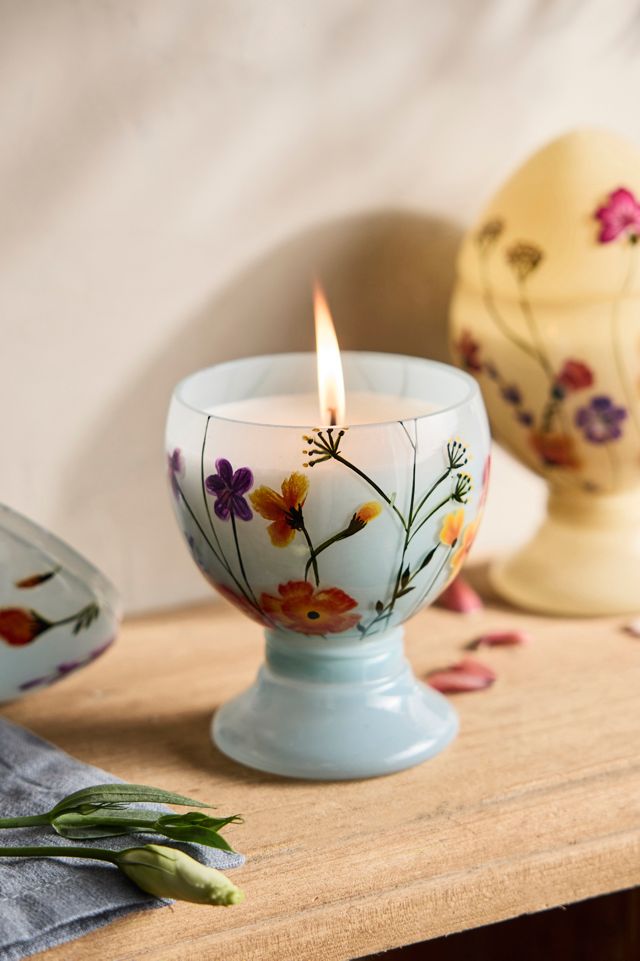 Hand-Painted Glass Egg Candle | AnthroHome