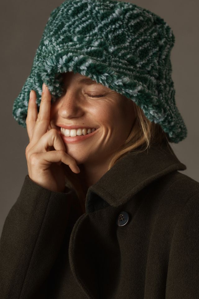By Anthropologie Printed Sherpa Bucket Hat #1