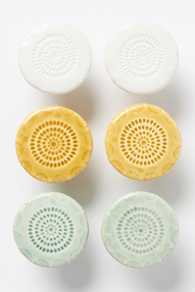 Old Havana Ceramic Knobs, Set of 2