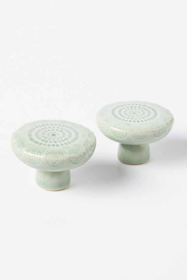 Old Havana Ceramic Knobs, Set of 2