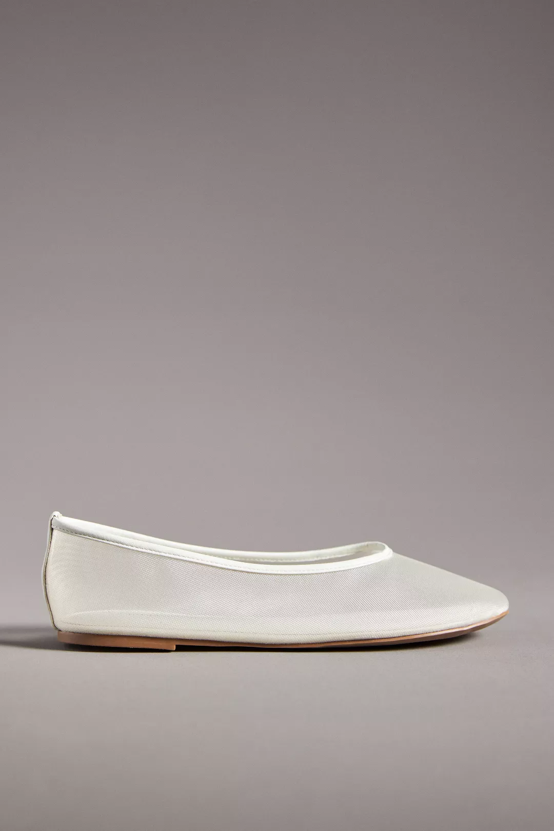 By Anthropologie white mesh ballerina flats. 