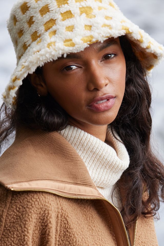 Lulla Checkered Sherpa Bucket Hat #1