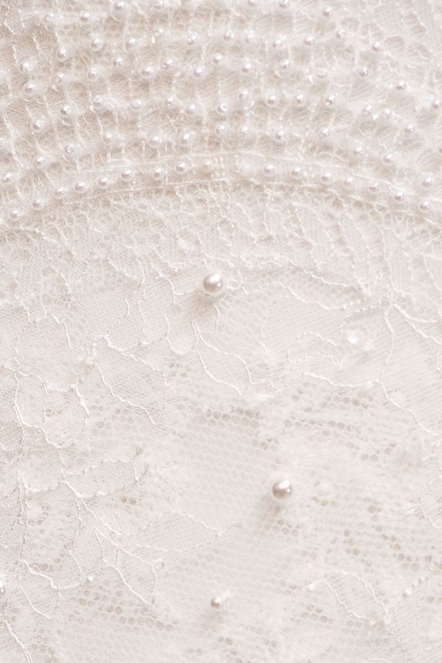 Watters Belle Scalloped Halter Wedding Gown
