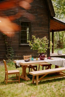 Trestle Teak Dining Table
