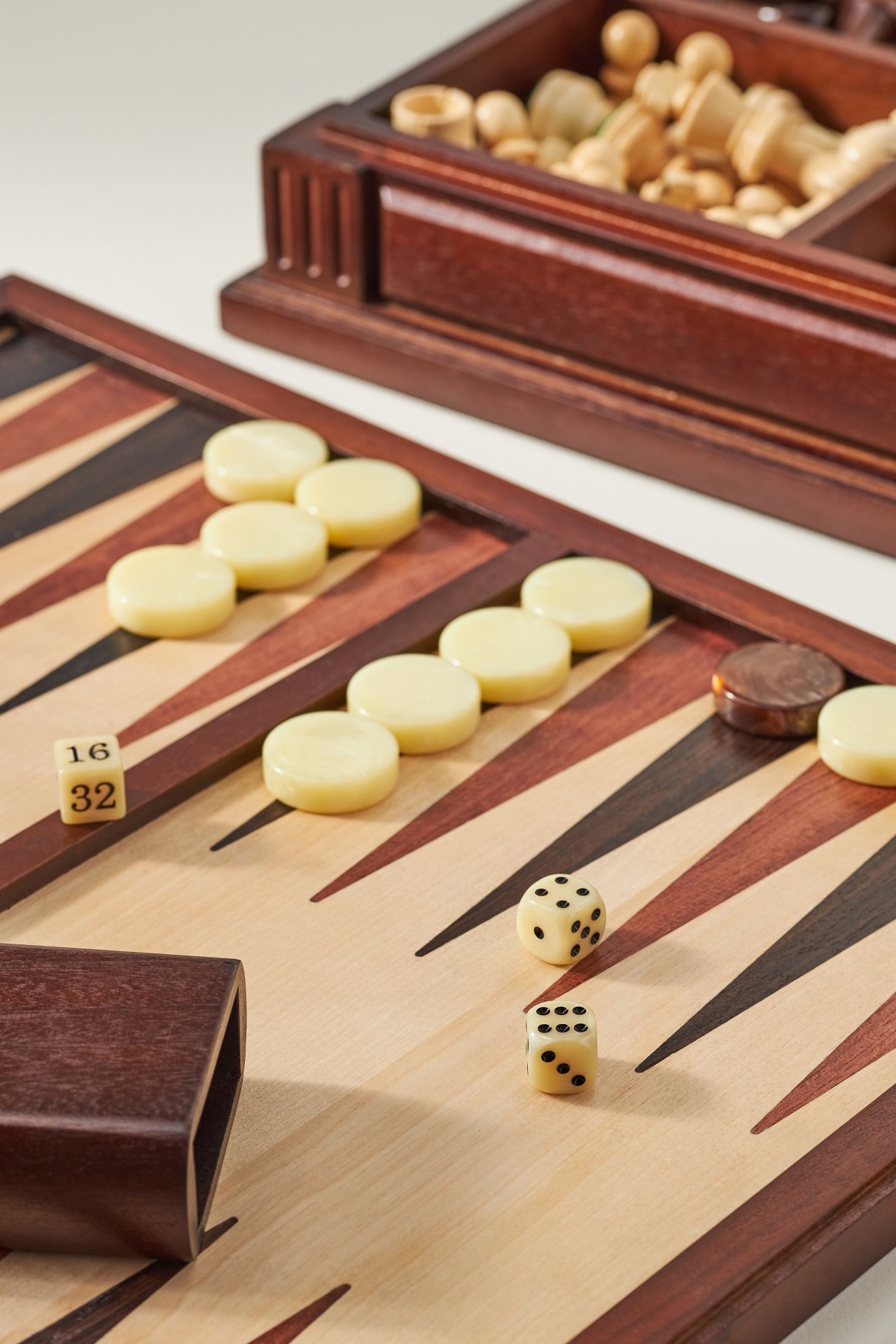 Chess 7-in-1 Deluxe Wood Game Set: Heirloom Edition