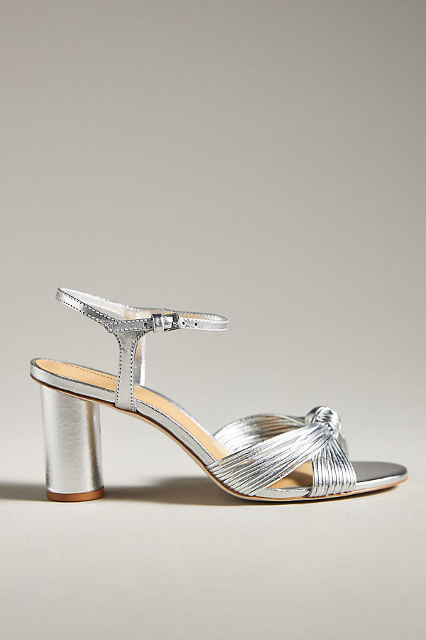 Reformation Petra Cylinder Heels In Silver