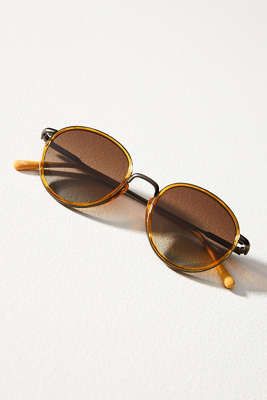 Sunski Baia Round Polarized Sunglasses In Brown