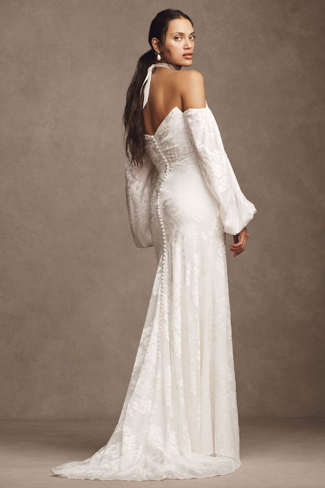 Jenny by Jenny Yoo Sparrow Floral Wedding Gown With Removable Sleeves #1