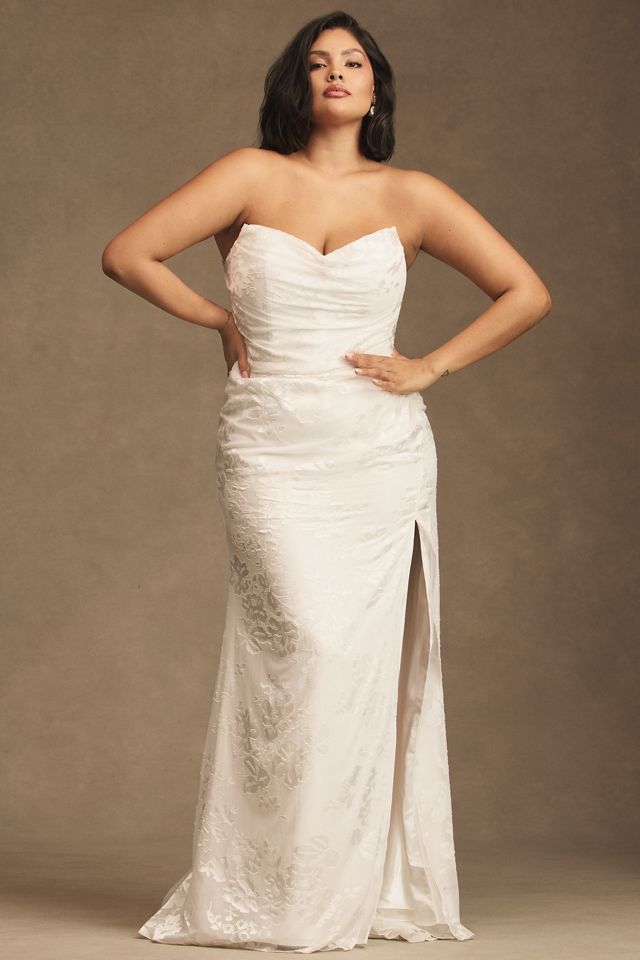 Jenny by Jenny Yoo Sparrow Floral Wedding Gown With Removable Sleeves #6