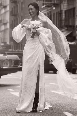 White girdle put on a leg of a bride shortly before the wedding, Stock  image