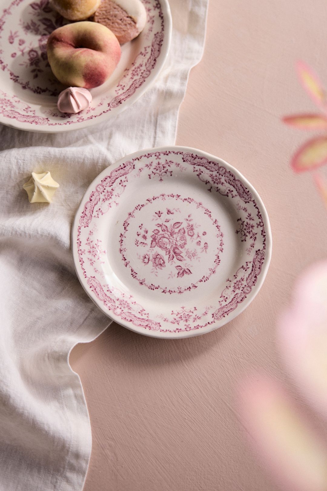 Pink Floral Side Plate - Multi, One Size