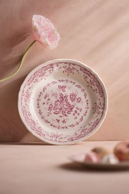Pink Floral Dinner Plate