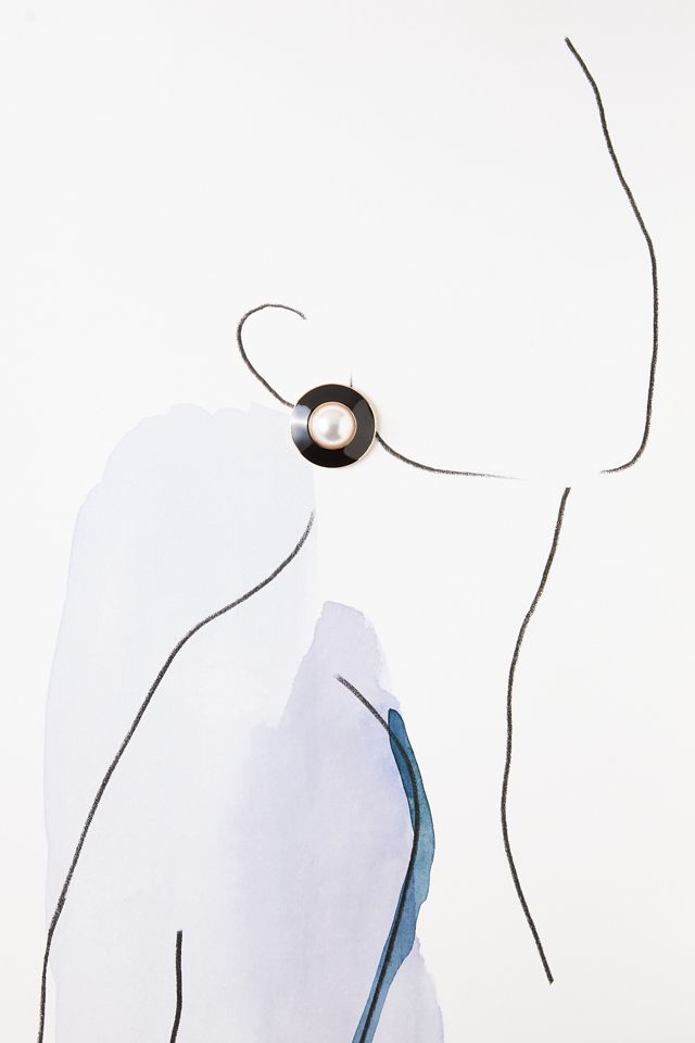 The Restored Vintage Collection: Pearl Button Earrings #2
