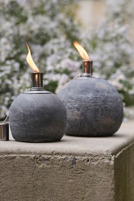 Concrete Sphere Oil Burner