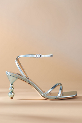 Badgley Mischka Callie Ankle Strap Sandal In Blue