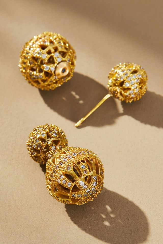 The Restored Vintage Collection: Front-Back Ball Earrings | Anthropologie