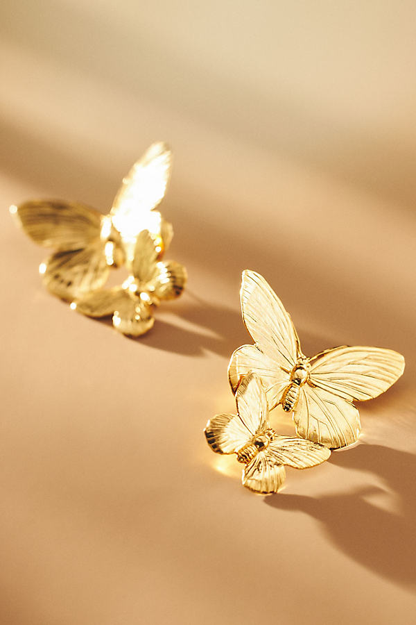 Jennifer Behr Papillon Earrings In Gold