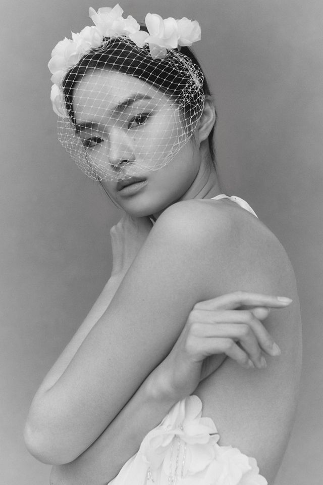 Jennifer Behr Jardinia Voillette Headband #1