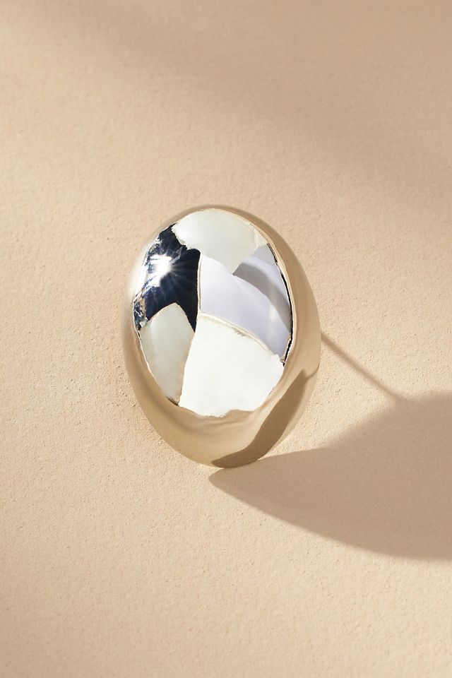 Large Statement Oval Post Earrings #1